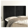 Image de Hoofdbord met randen 147x16x118/128 cm fluweel zwart3119490