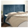 Image de Hoofdbord met randen 163x16x118/128 cm fluweel donkerblauw3119498