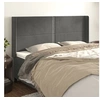 Image de Hoofdbord met randen 183x16x118/128 cm fluweel donkergrijs3119501