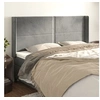 Image de Hoofdbord met randen 203x16x118/128 cm fluweel lichtgrijs3119506