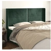 Image de Hoofdbord met randen 203x16x118/128 cm fluweel donkergroen3119509