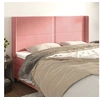 Image de Hoofdbord met randen 203x16x118/128 cm fluweel roze3119511