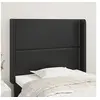 Image de Hoofdbord met randen 103x16x118/128 cm kunstleer zwart3119524
