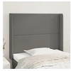 Image de Hoofdbord met randen 103x16x118/128 cm kunstleer grijs3119528