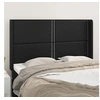 Image de Hoofdbord met randen 147x16x118/128 cm kunstleer zwart3119530