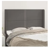Image de Hoofdbord met randen 147x16x118/128 cm kunstleer grijs3119534