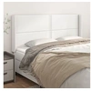 Image de Hoofdbord met randen 203x16x118/128 cm kunstleer wit3119549
