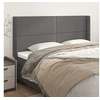 Image de Hoofdbord met randen 203x16x118/128 cm kunstleer grijs3119552