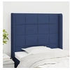 Image de Hoofdbord met randen 83x16x118/128 cm stof blauw3119560