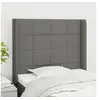 Image de Hoofdbord met randen 93x16x118/128 cm stof donkergrijs3119563