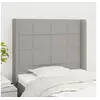 Image de Hoofdbord met randen 103x16x118/128 cm stof lichtgrijs3119570
