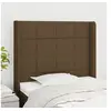 Image de Hoofdbord met randen 103x16x118/128 cm stof donkerbruin3119573