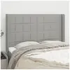 Image de Hoofdbord met randen 147x16x118/128 cm stof lichtgrijs3119578
