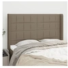Image de Hoofdbord met randen 147x16x118/128 cm stof taupe3119582
