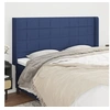 Image de Hoofdbord met randen 183x16x118/128 cm stof blauw3119600
