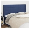 Image de Hoofdbord met randen 203x16x118/128 cm stof blauw3119608