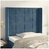 Image de Hoofdbord met randen 93x16x118/128 cm fluweel donkerblauw3119620