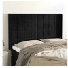 Image de Hoofdbord met randen 147x16x118/128 cm fluweel zwart3119630
