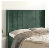 Image de Hoofdbord met randen 147x16x118/128 cm fluweel donkergroen3119631