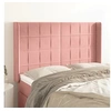 Image de Hoofdbord met randen 147x16x118/128 cm fluweel roze3119633