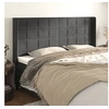 Image de Hoofdbord met randen 203x16x118/128 cm fluweel donkergrijs3119647