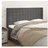 Image de Hoofdbord met randen 163x16x118/128 cm kunstleer grijs3119680