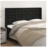 Image de Hoofdbord met randen 203x16x118/128 cm kunstleer zwart3119688