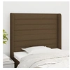 Image de Hoofdbord met randen 83x16x118/128 cm stof donkerbruin3119697
