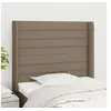 Image de Hoofdbord met randen 93x16x118/128 cm stof taupe3119706