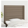 Image de Hoofdbord met randen 103x16x118/128 cm stof taupe3119714