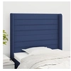 Image de Hoofdbord met randen 103x16x118/128 cm stof blauw3119716