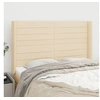 Image de Hoofdbord met randen 147x16x118/128 cm stof cràmekleurig3119723