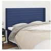 Image de Hoofdbord met randen 163x16x118/128 cm stof blauw3119732