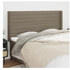 Image de Hoofdbord met randen 203x16x118/128 cm stof taupe3119746