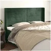 Image de Hoofdbord met randen 163x16x118/128 cm fluweel donkergroen3119777