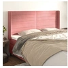 Image de Hoofdbord met randen 183x16x118/128 cm fluweel roze3119785