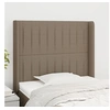 Image de Hoofdbord met randen 83x16x118/128 cm stof taupe3119796