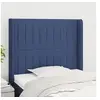 Image de Hoofdbord met randen 83x16x118/128 cm stof blauw3119798