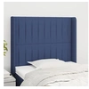 Image de Hoofdbord met randen 93x16x118/128 cm stof blauw3119806