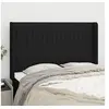 Image de Hoofdbord met randen 147x16x118/128 cm stof zwart3119818