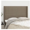 Image de Hoofdbord met randen 147x16x118/128 cm stof taupe3119820