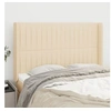 Image de Hoofdbord met randen 147x16x118/128 cm stof cràmekleurig3119821