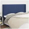 Image de Hoofdbord met randen 203x16x118/128 cm stof blauw3119846