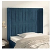 Image de Hoofdbord met randen 83x16x118/128 cm fluweel blauw3119852