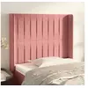 Image de Hoofdbord met randen 93x16x118/128 cm fluweel roze3119859