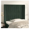 Image de Hoofdbord met randen 103x16x118/128 cm fluweel donkergroen3119863