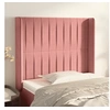 Image de Hoofdbord met randen 103x16x118/128 cm fluweel roze3119865