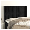 Image de Hoofdbord met randen 147x16x118/128 cm fluweel zwart3119868