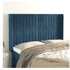 Image de Hoofdbord met randen 147x16x118/128 cm fluweel donkerblauw3119870