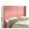 Image de Hoofdbord met randen 147x16x118/128 cm fluweel roze3119871